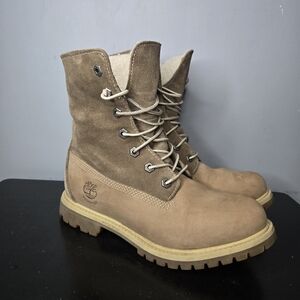 Timberland WMNS 6 Women's Authentics Teddy Fleece Fold-Down Boots Waterproof